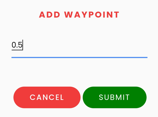 Waypoint length or radius