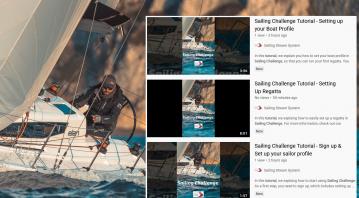 New Tutorials available on Youtube to start using Sailing Challenge